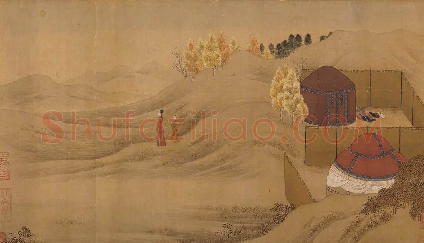 宋人字画：楷书胡笳十八拍+文姬归汉图 | 传世书法作品鉴赏