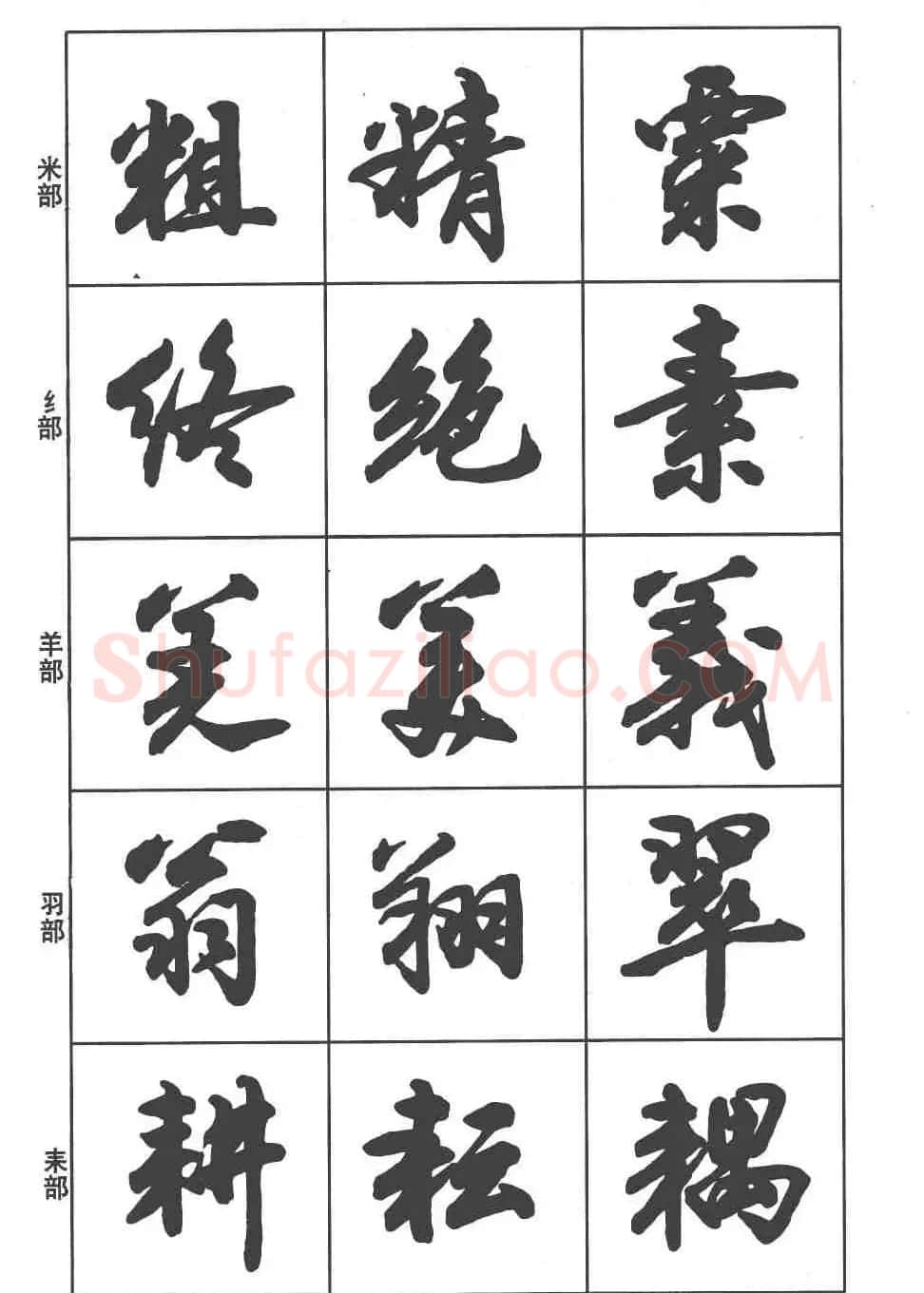 卢定山书法字帖《行书入门字谱》 | 毛笔行书字帖