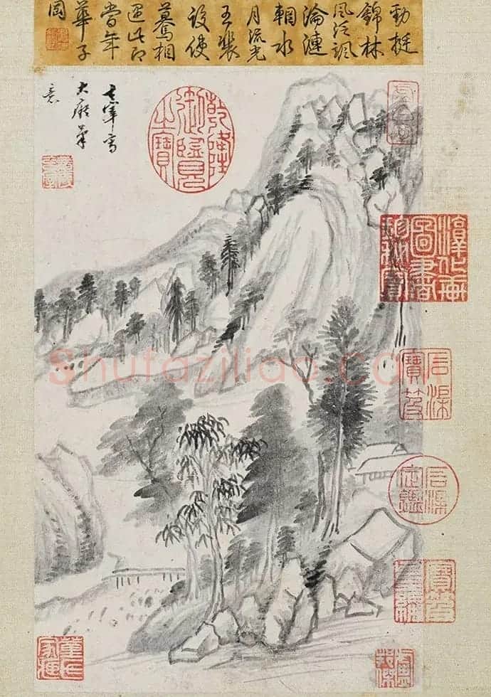 董其昌书画欣赏《仿古山水图册》 | 传世书法作品鉴赏