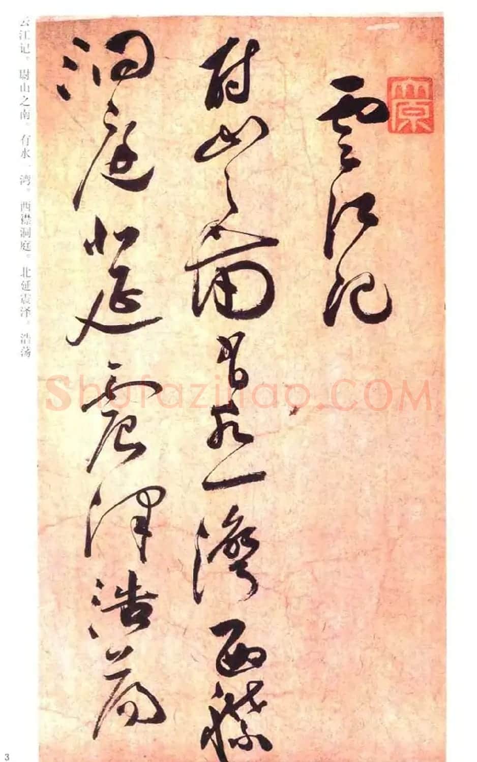 祝允明草书书法赏析《云江记》 | 名家书法作品赏析