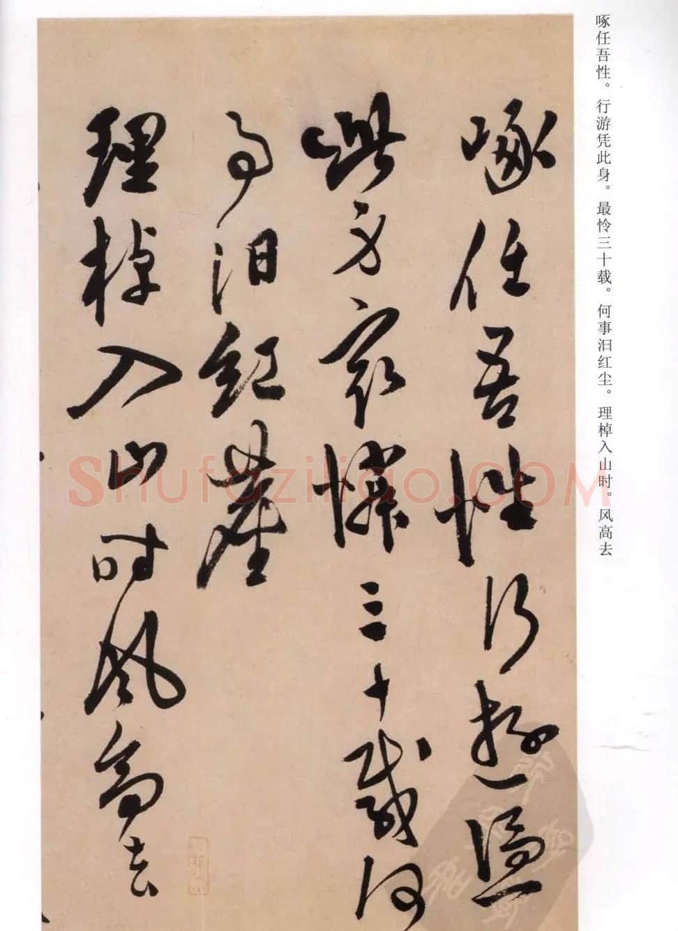 陈道复书法欣赏《白阳山诗》高清字帖 | 软笔草书字帖