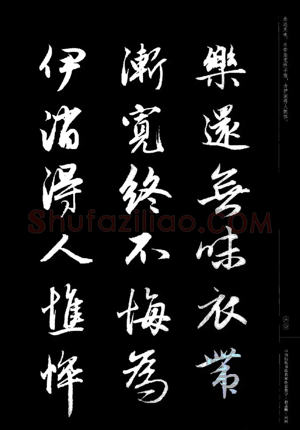 赵孟頫书法集字《宋词》 | 毛笔行书字帖