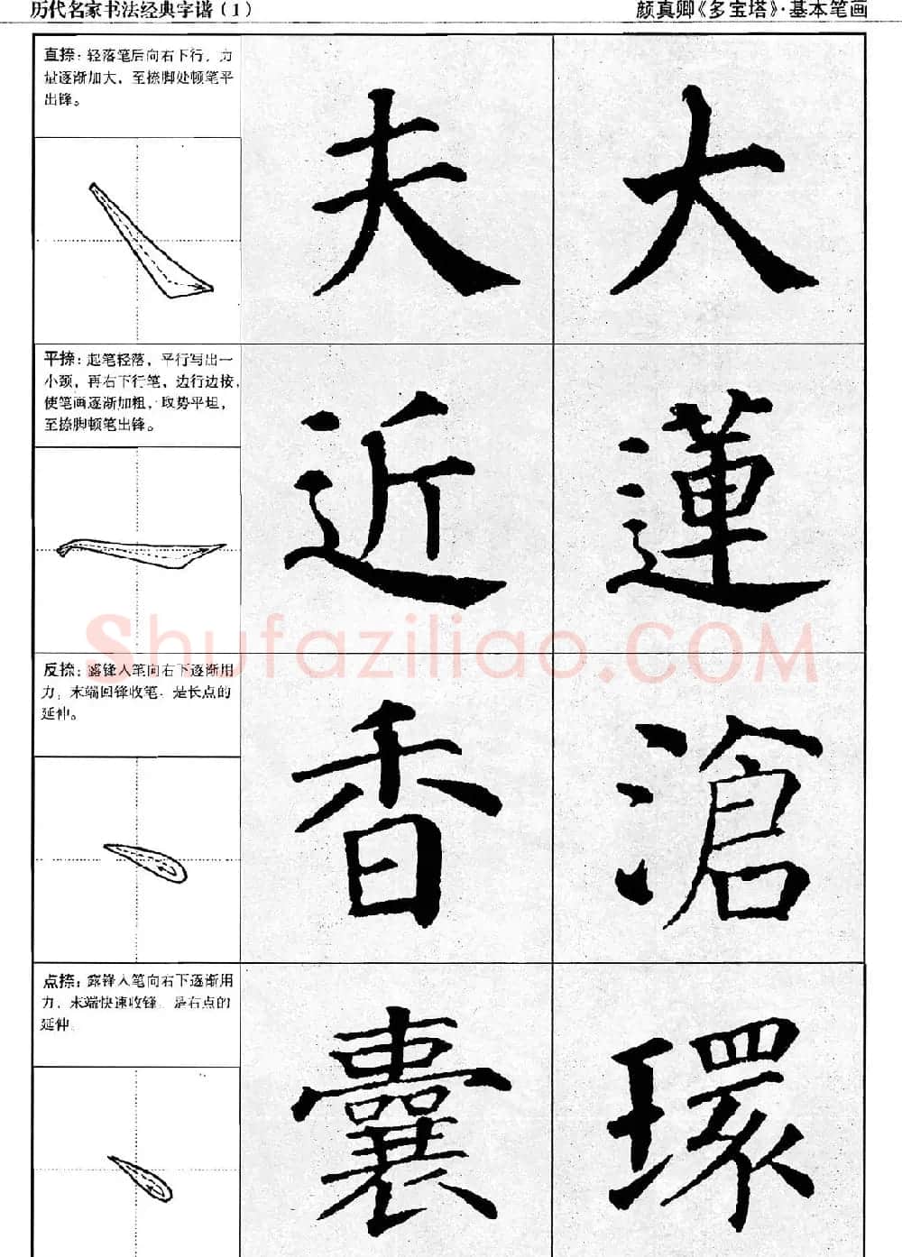 经典字帖：颜真卿多宝塔字谱 | 软笔楷书字帖