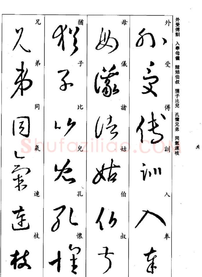王羲之草书字帖欣赏《集字千字文》 | 毛笔草书字帖