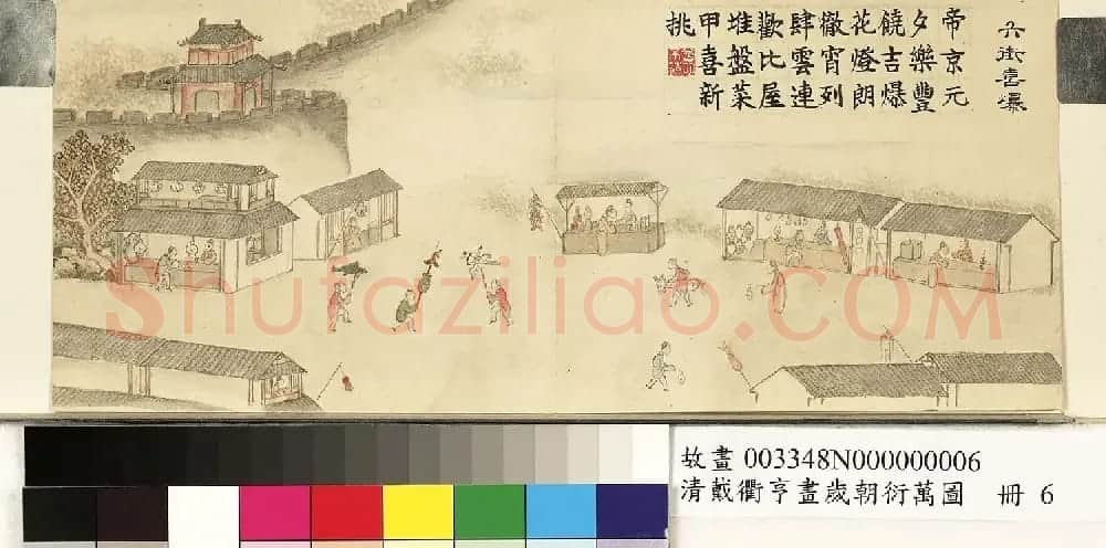嘉庆帝楷书题诗《岁朝衍万图》册 | 传世书法作品鉴赏
