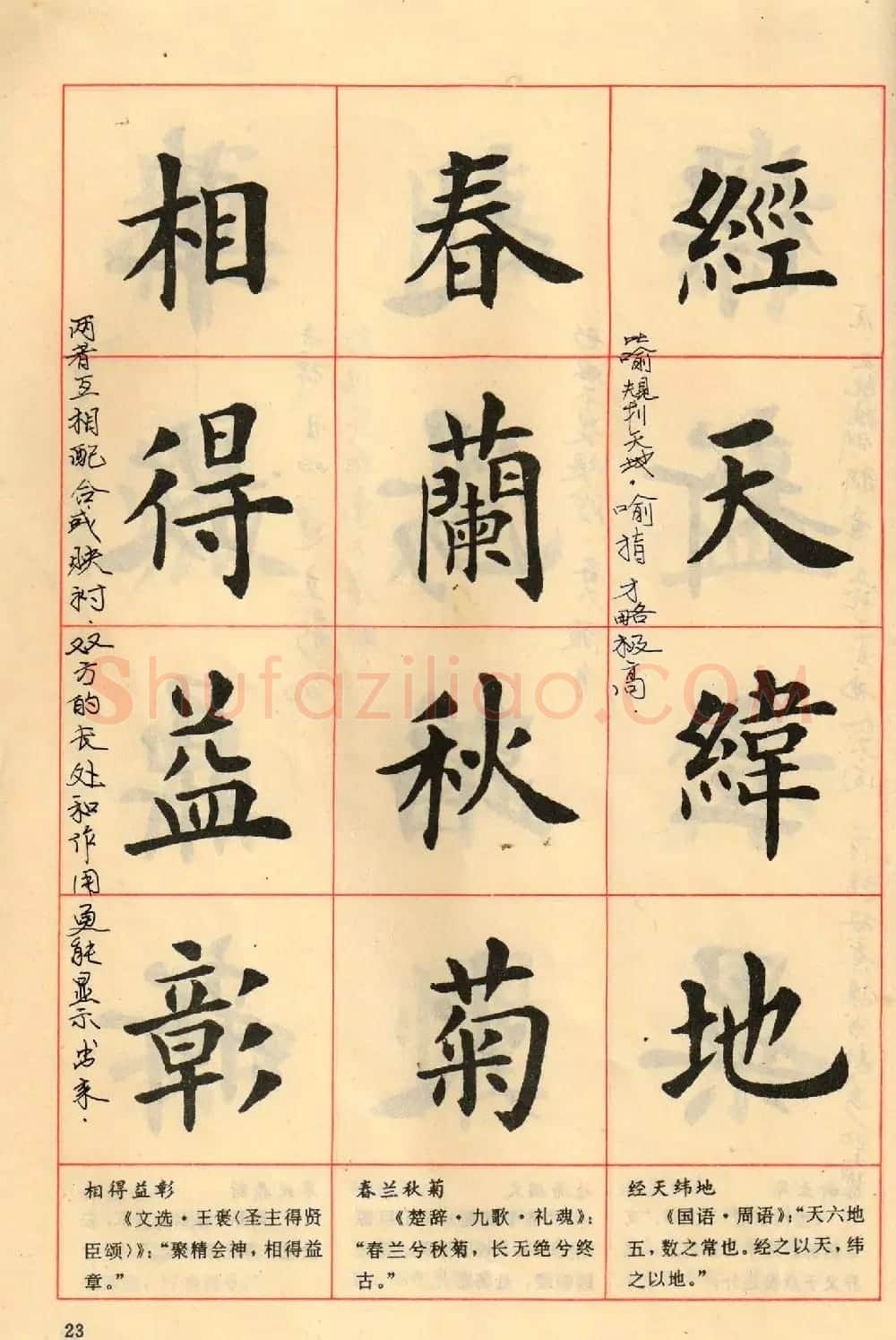 卢中南毛笔楷书字帖《中国成语300句》大图 | 软笔楷书字帖