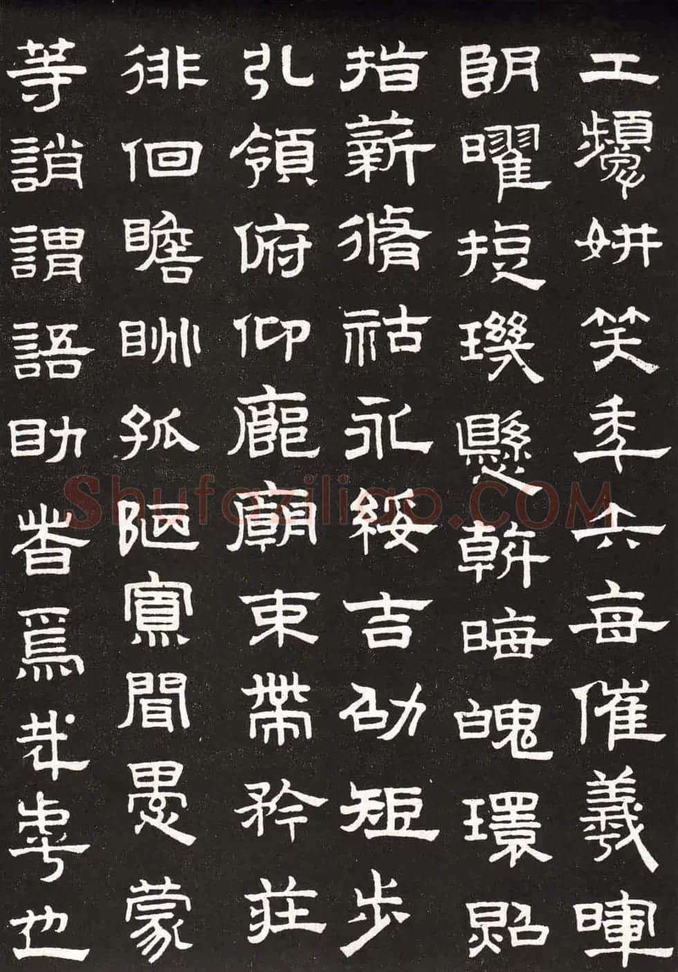赵孟頫字帖欣赏隶书千字文 | 毛笔隶书字帖