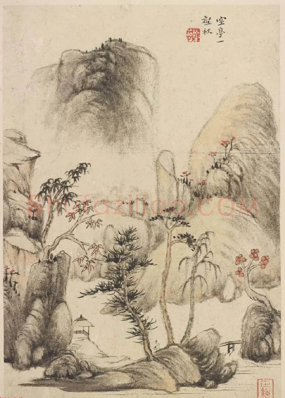 清华喦山水作品《新罗山人山水神品》弗利尔美术馆藏 | 传世书法作品欣赏