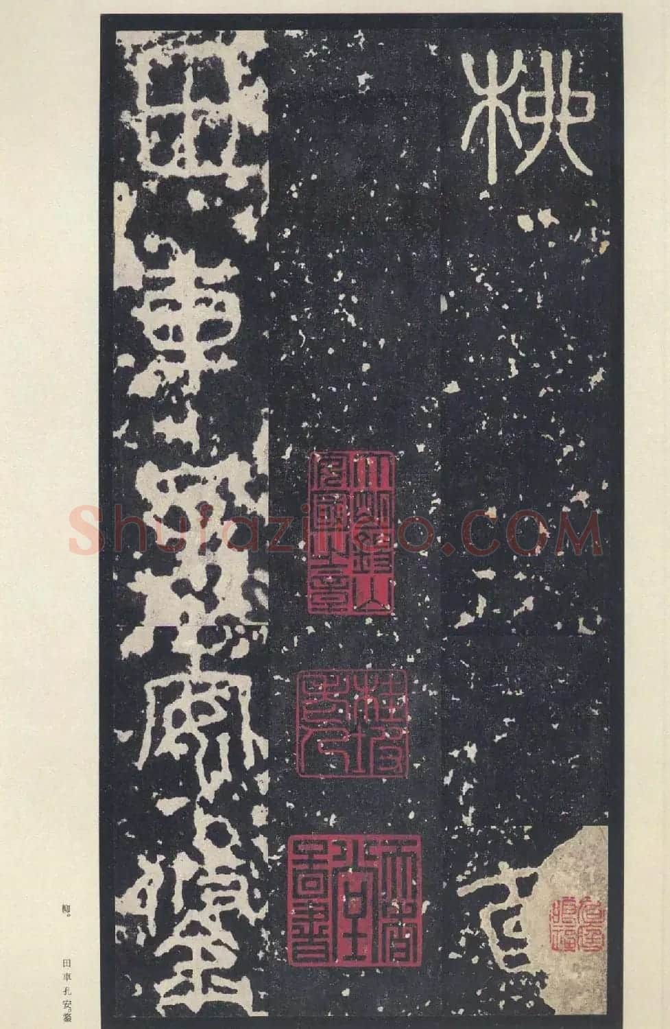 原色法帖欣赏《周宣王石鼓文》中权本 | 软笔篆书字帖