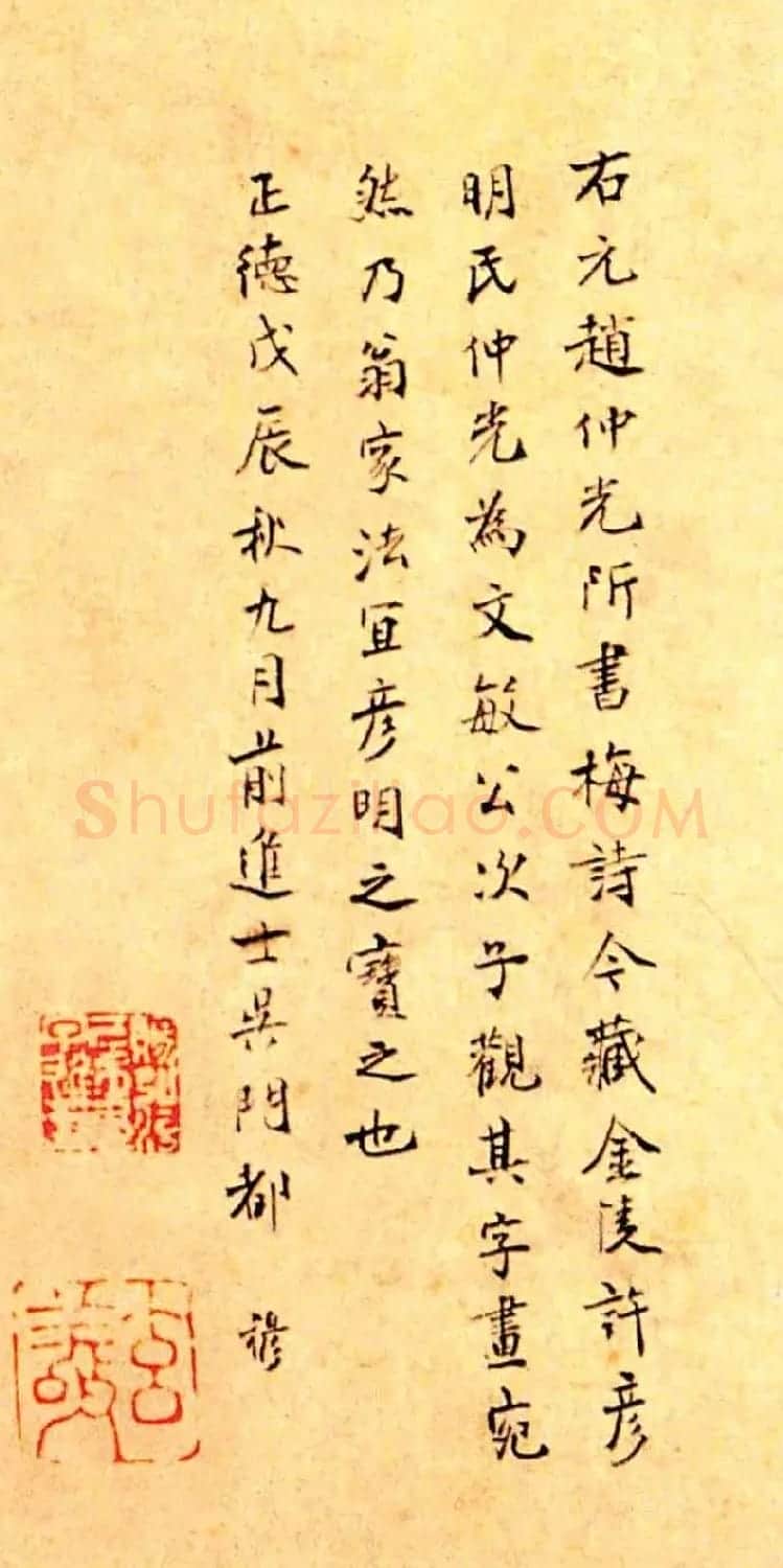 赵孟頫第三子赵奕行书梅花五十咏卷 | 书法长卷