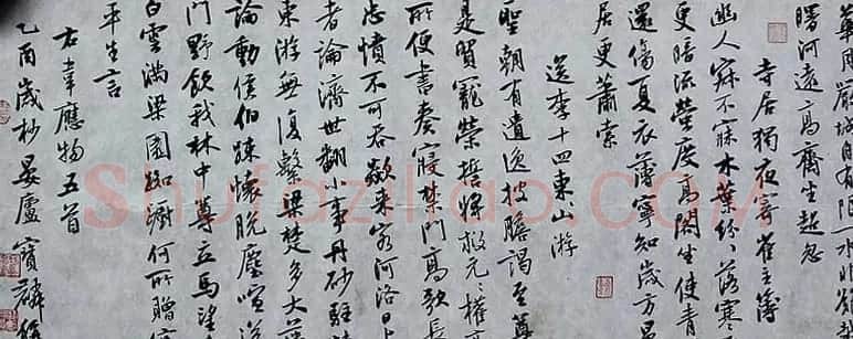 曹宝麟行书横幅《录韦应物诗卷》 | 书法长卷