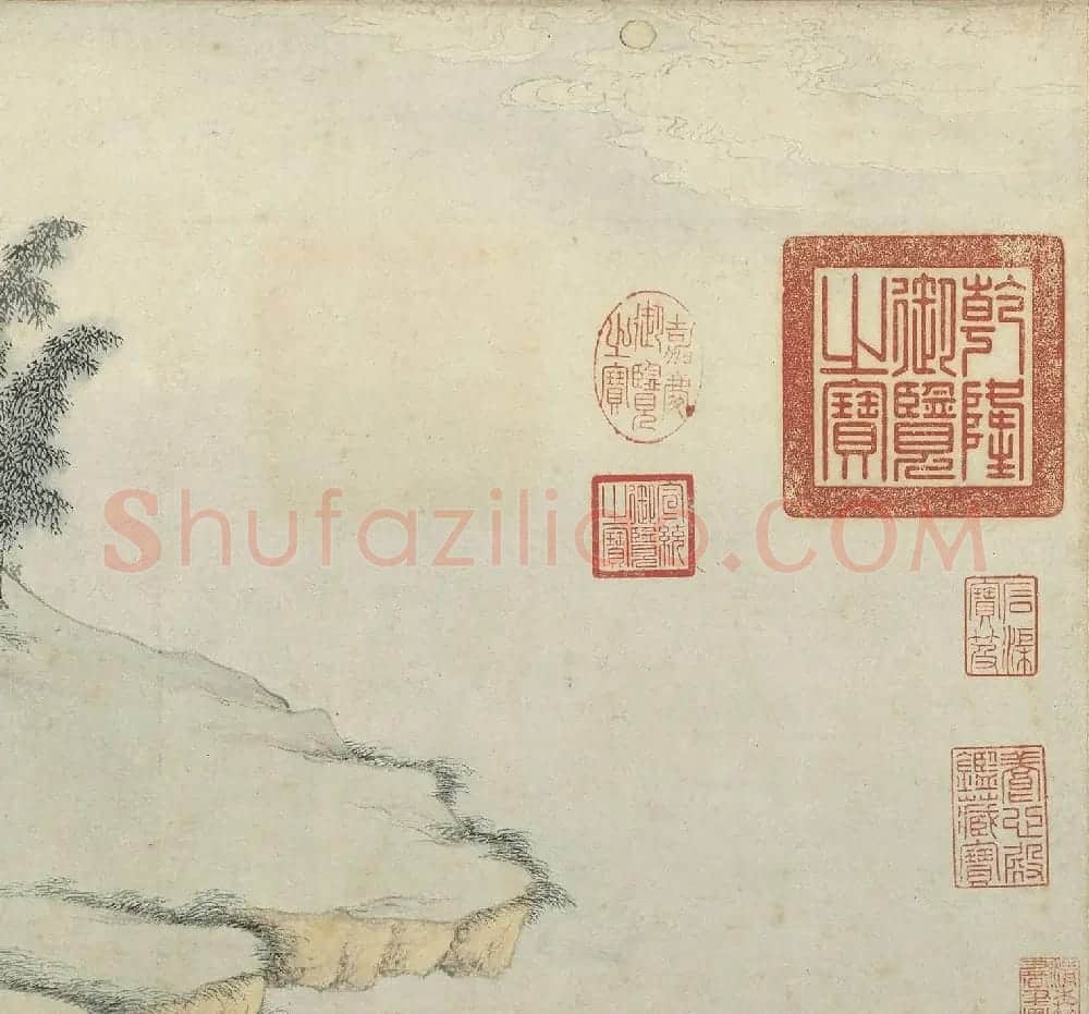 明代沈周书画合卷《钓月亭图》 | 传世书法作品精选
