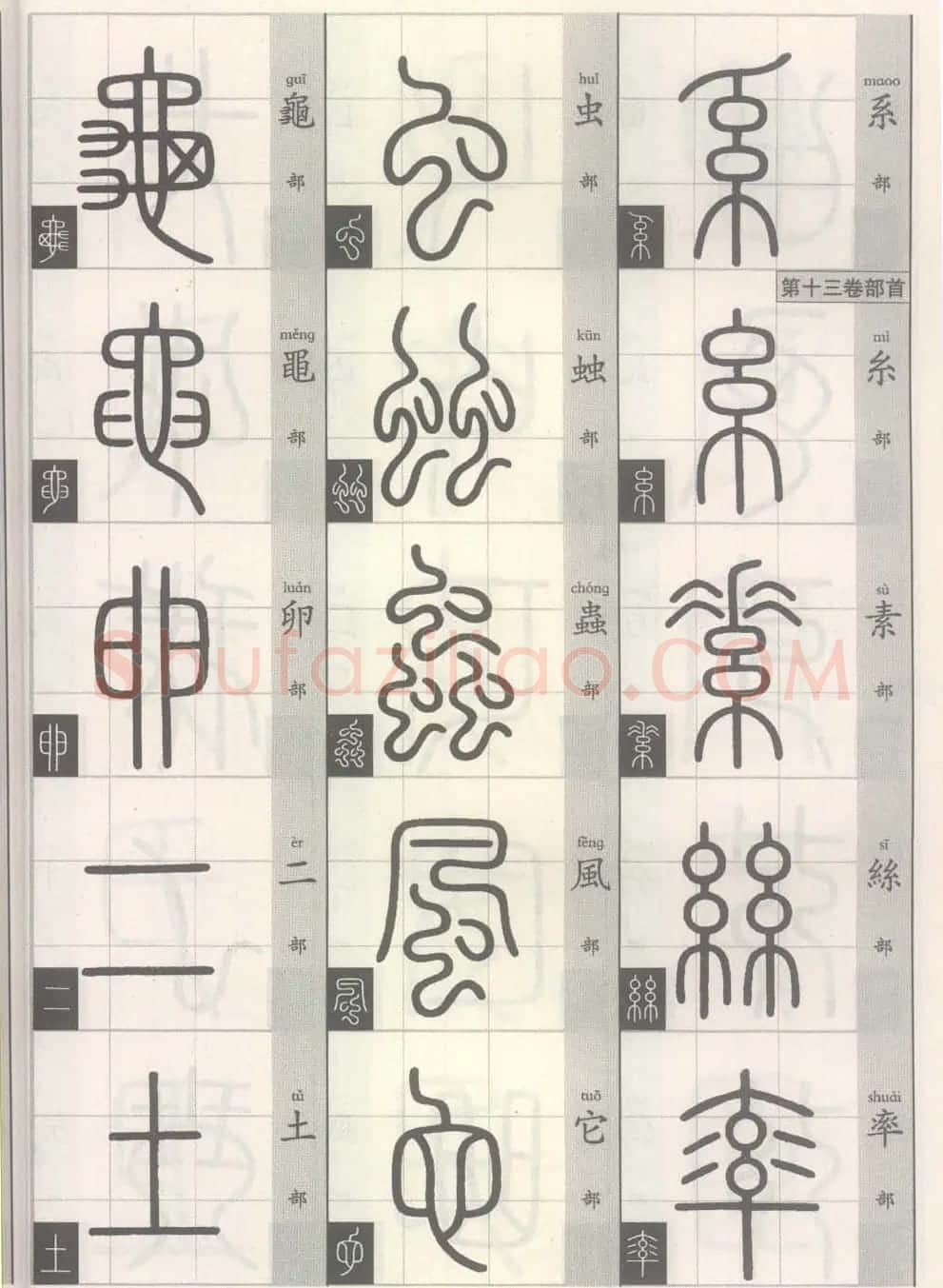 篆经-篆书书写与辨识上篇:部首源流诀 | 毛笔篆书字帖