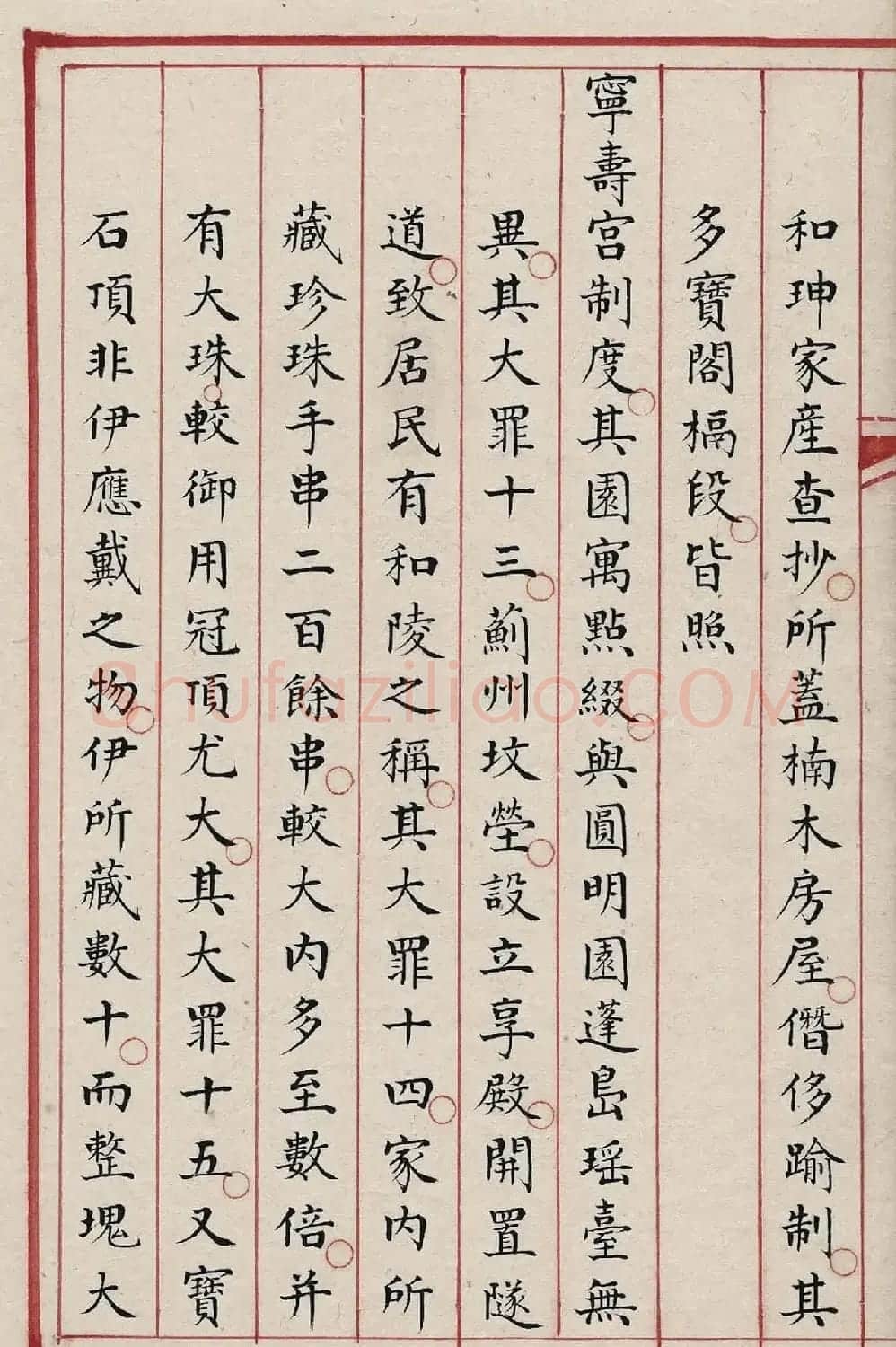 贪官和珅大罪20条，赐令自尽！ | 书法作品欣赏