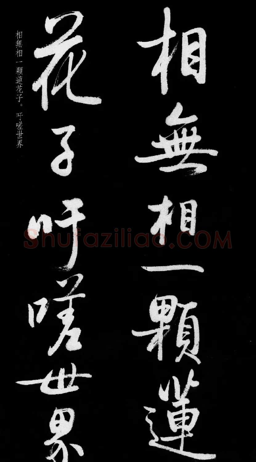 启功行书字帖临八大山人《荷上花歌帖》 | 软笔行书字帖