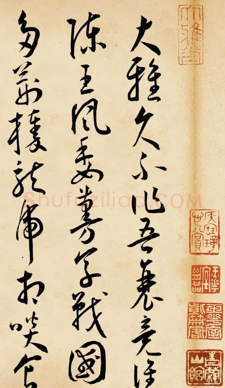 明代王宠草书诗卷《李太白古风诗九首》 | 软笔书法作品