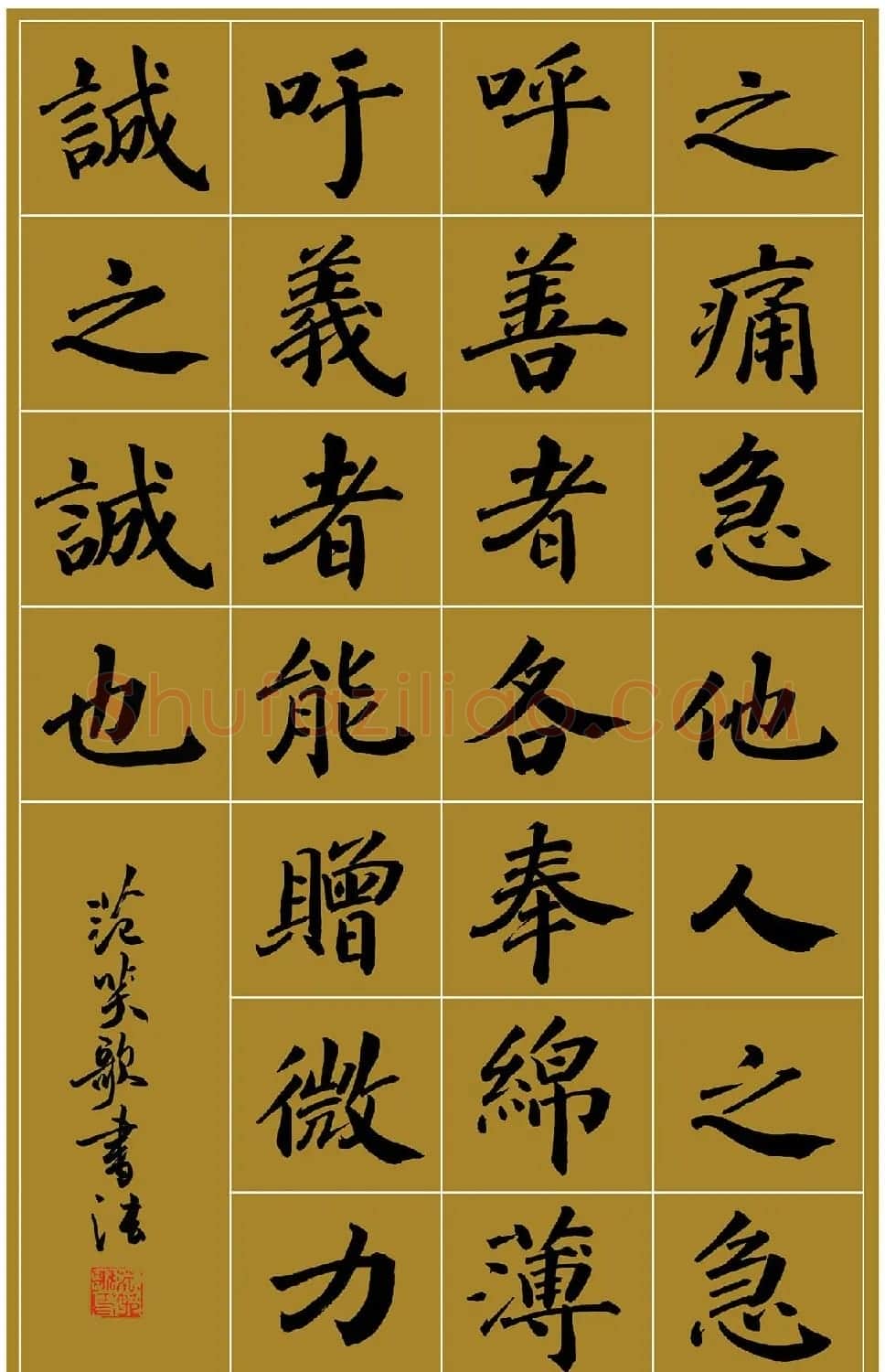 范笑歌楷书《中国少儿先心病基金宣讲辞》 | 书法作品赏析