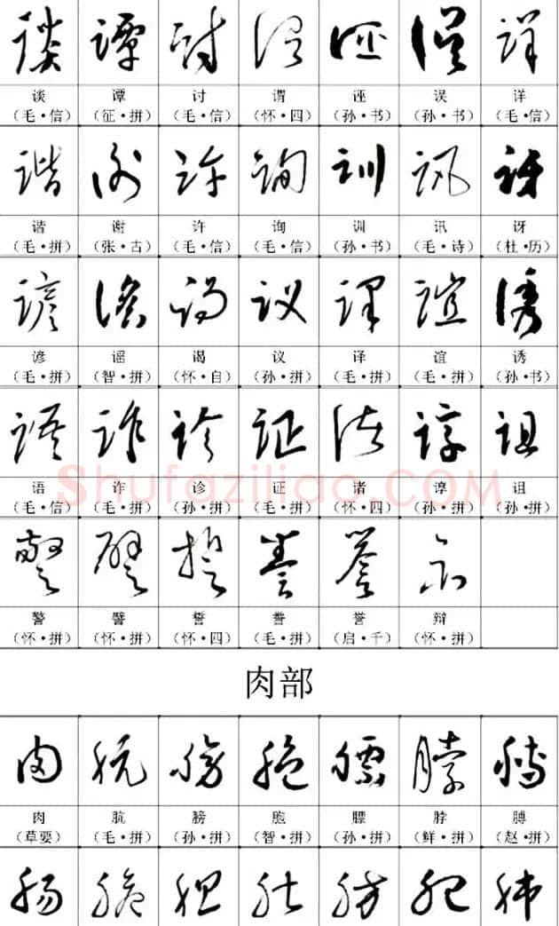 书法教材《名帖名家草书字帖范字》 | 毛笔草书字帖