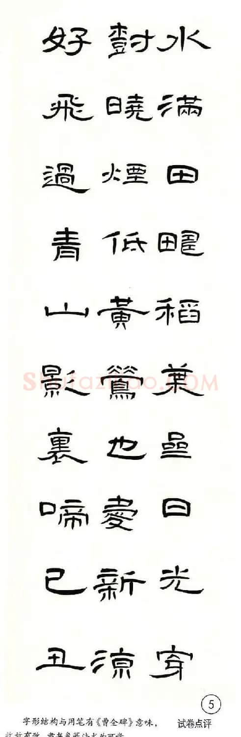 中央美院书法高考优秀试卷附点评 | 书法作品赏析