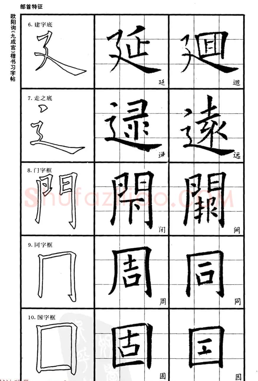 欧楷书法教程《唐欧阳询九成宫楷书习字帖》 | 毛笔楷书字帖