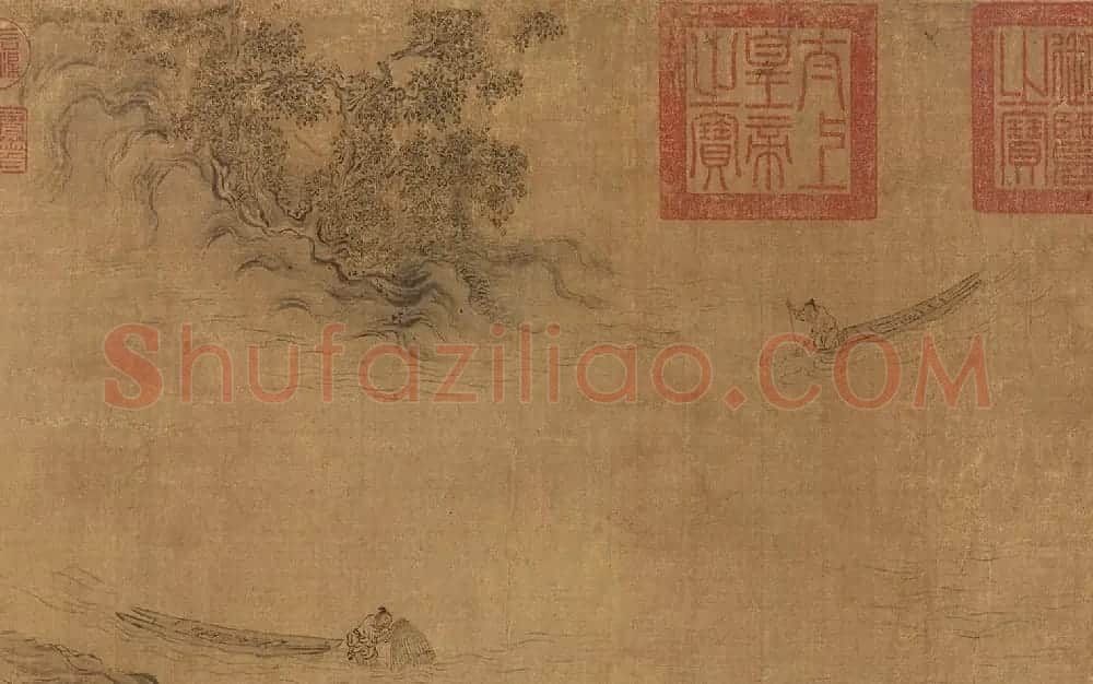 宋高宗书《毛诗小雅》马和之南有嘉鱼等六篇书画卷 | 传世书法作品精选