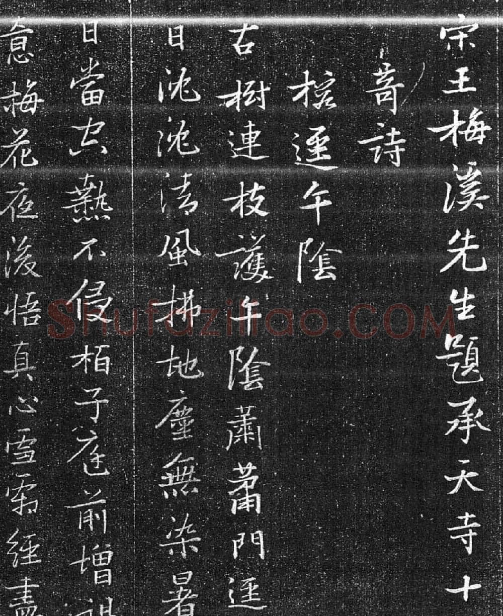 明代张瑞图行楷书法欣赏《承天寺诗碑》 | 书法名家作品欣赏