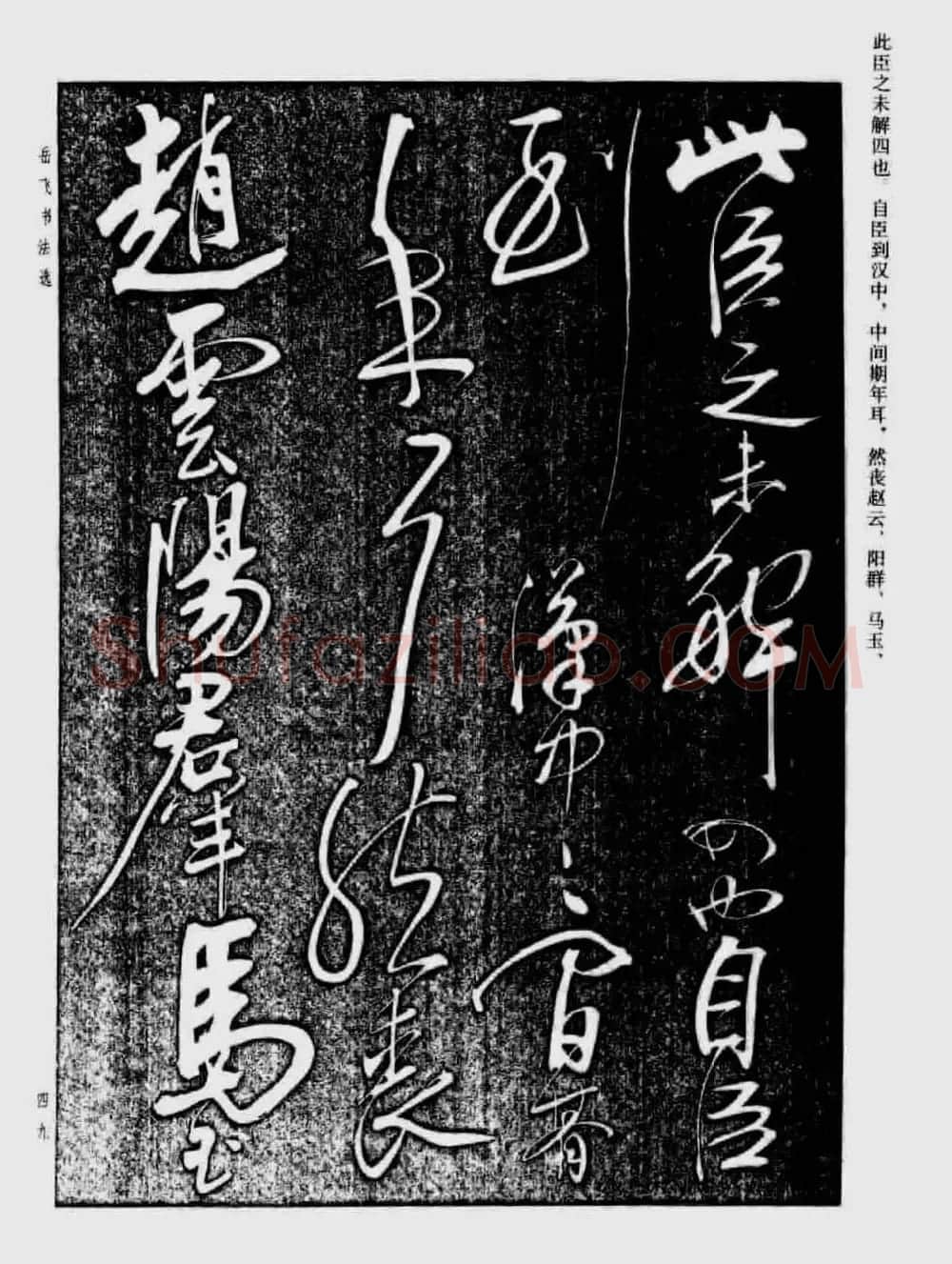 岳飞行草书法欣赏《后出师表》两种 | 书法作品鉴赏