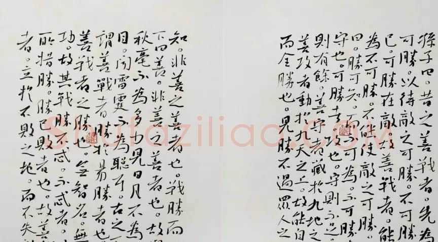 高军法上校书录孙子兵法册页 | 书法作品赏析