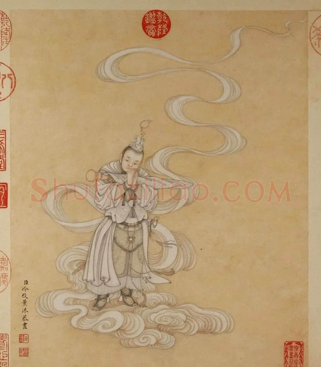 清代字画欣赏《罗汉册》(张照书法+冷枚绘画) | 传世书法作品精选
