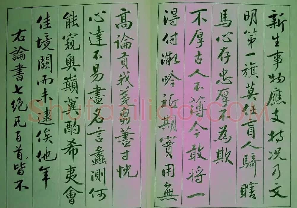 青少年行书范本《廖蕴玉著并书.论书七绝句一百首》 | 软笔行书字帖