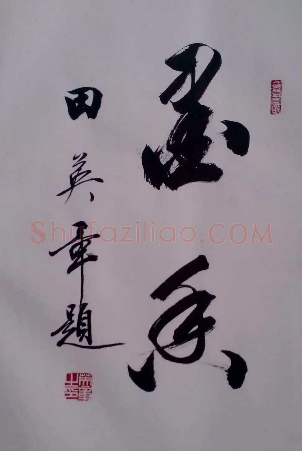 田英章书法2字作品欣赏第三辑 | 书法名家作品鉴赏