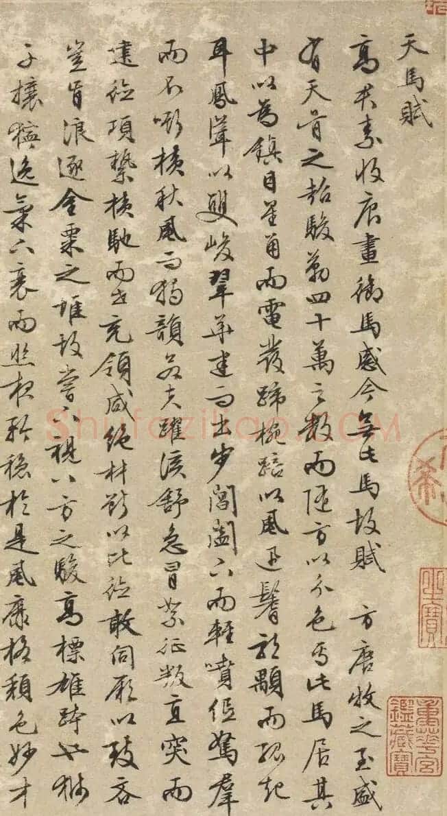 文征明行书《天马赋》 | 传世书法作品赏析
