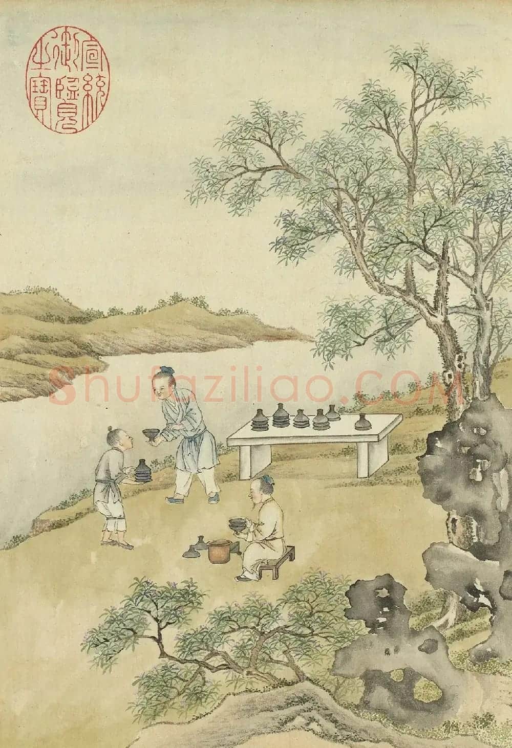 沈初小楷题记徐扬墨法集要图卷 | 传世书法作品欣赏