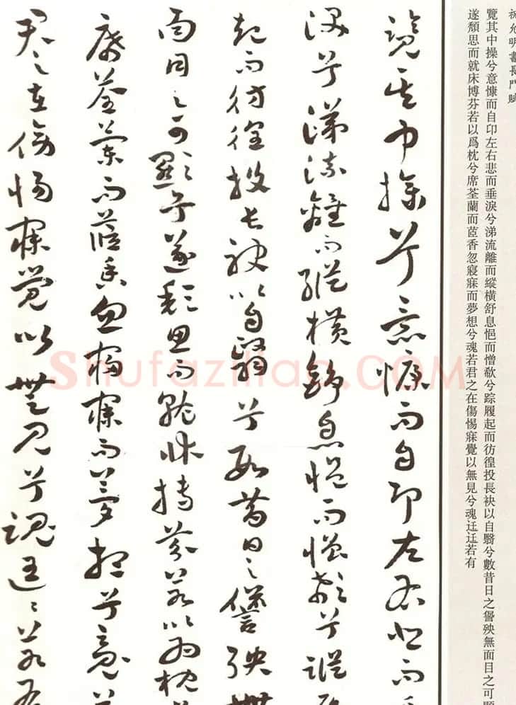 祝枝山章草书法《祝允明书长门赋》 | 书法名家作品欣赏
