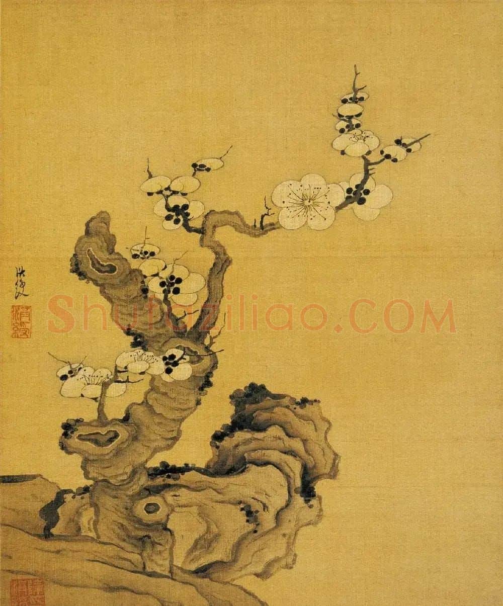 陈洪绶花鸟精品册附谢稚柳唐云书法题跋 | 传世书法作品精选
