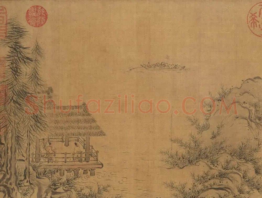 宋高宗书《毛诗小雅》马和之南有嘉鱼等六篇书画卷 | 传世书法作品精选