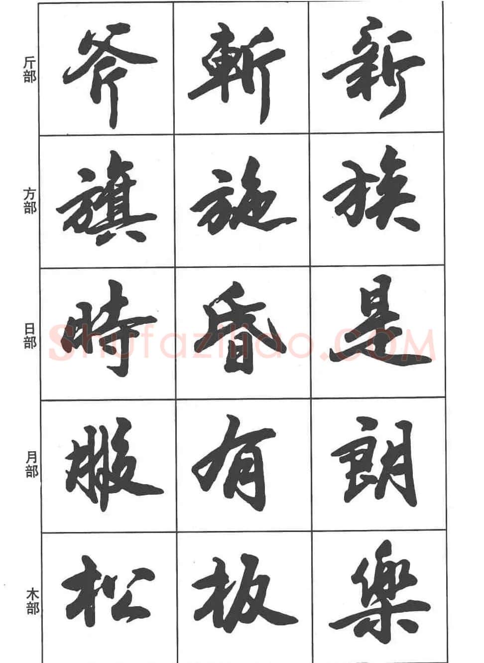 卢定山书法字帖《行书入门字谱》 | 毛笔行书字帖