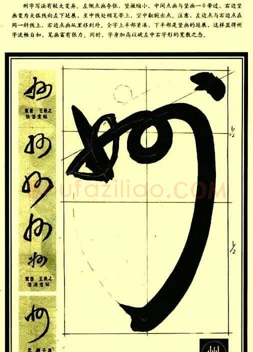 字帖图片《行草笔法解析》 | 毛笔草书字帖