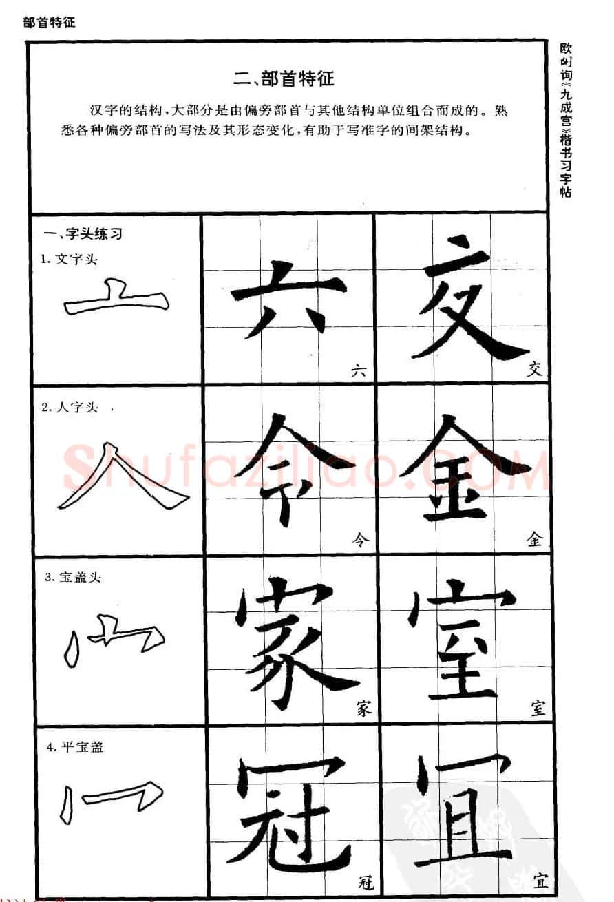 欧楷书法教程《唐欧阳询九成宫楷书习字帖》 | 毛笔楷书字帖