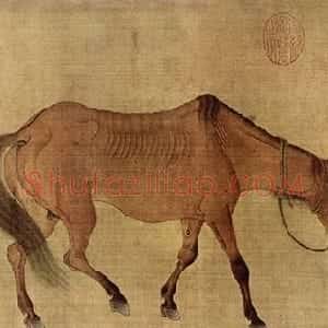 元朝任仁发书画作品《二马图卷》寓意深刻