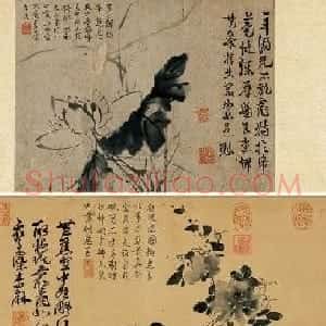 徐渭传世书画《水墨写生》卷
