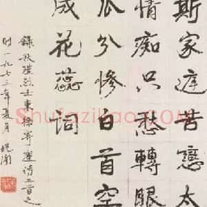 近现代 萧娴行书《录秋瑾诗行书轴》