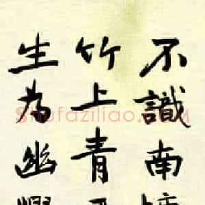 近现代 于右任行书《行书游何将军山林诗轴》