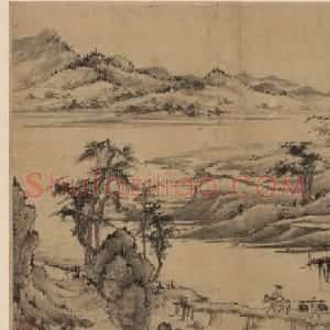 董其昌书法鉴题曹知白山水册