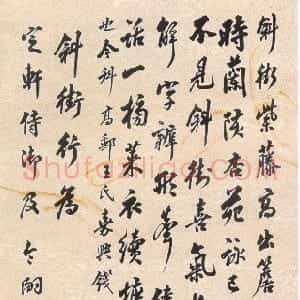 清代 翁方纲行书《斜街行立轴》