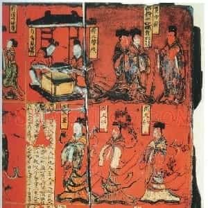 北魏 隶楷书司马金龙墓漆画题字