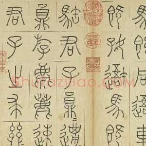 清代 王澍篆书《临石鼓文册》