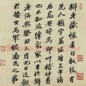 苏迟行书《题跋怀素自叙帖》