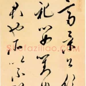 清代 姜宸英草书《草书语摘立轴》