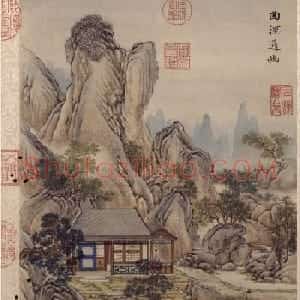 书画合璧：梁诗正书法题《唐岱小园闲咏图册》